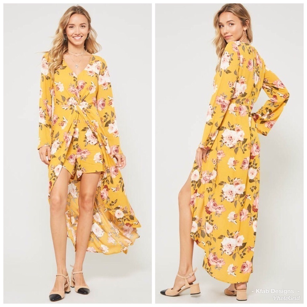 NEW! Promesa Stunning Full Length Floral Romper with Shorts